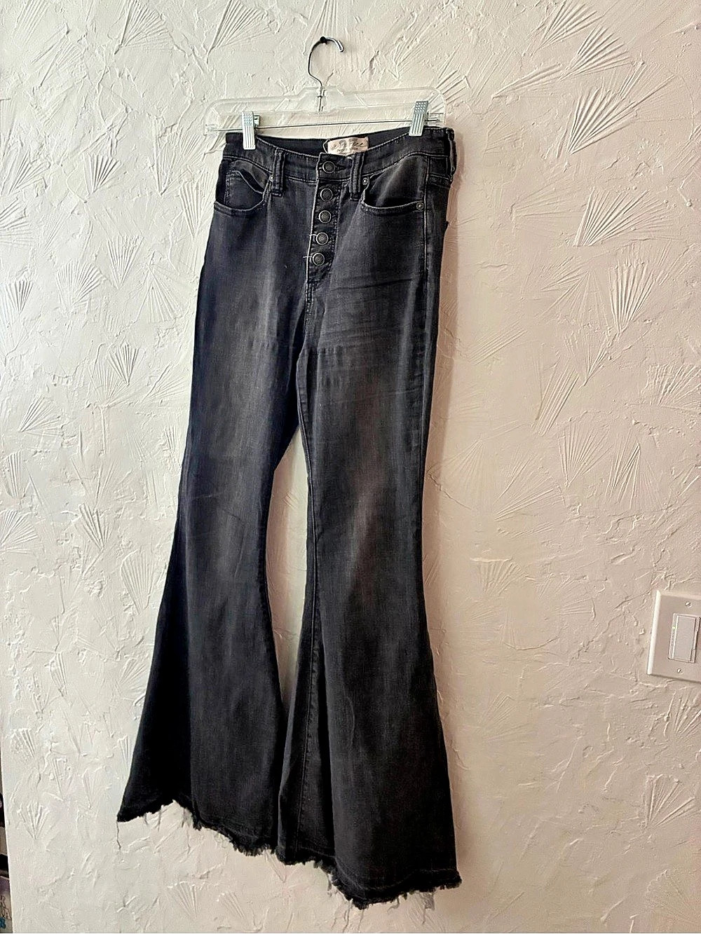 Free People Just Float On Flare Jeans Black